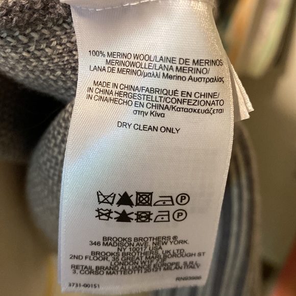 BROOKS BROTHERS extra fine merino wool open front striped cardigan. Size US M. - Picture 6 of 10